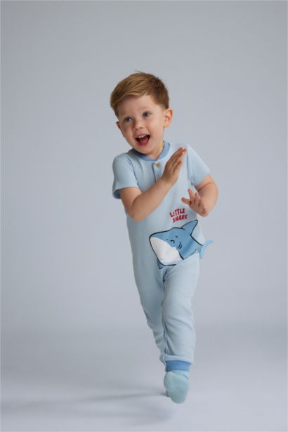 Combinaison imprimée requin pour bébé garçon