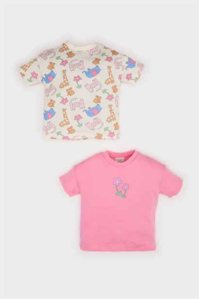 Baby Girl 2 piece Short Sleeve Snap Body