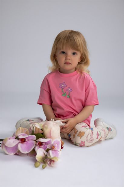 Baby Girl 2 piece Short Sleeve Snap Body