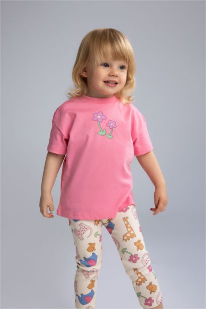 Baby Girl 2 piece Short Sleeve Snap Body