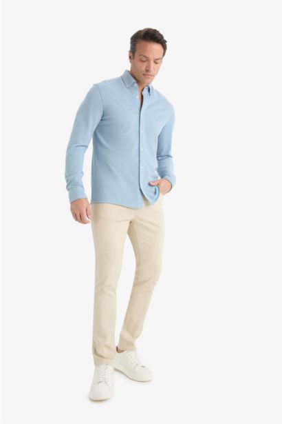 Slim Fit Super Skinny Hem Trousers