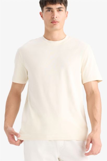 Cotton Regular Fit Crew Neck Basic T-Shirt