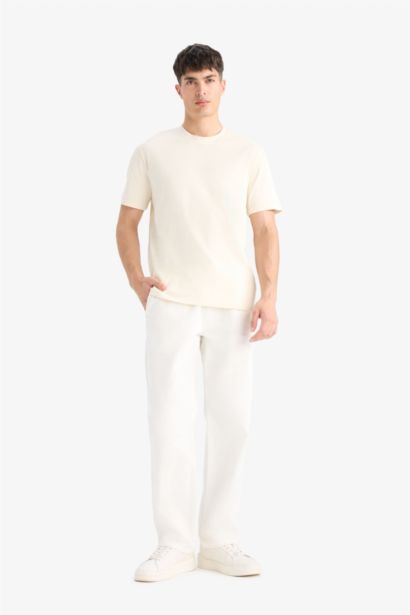 Cotton Regular Fit Crew Neck Basic T-Shirt