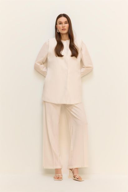 Wide Leg Basic Trousers