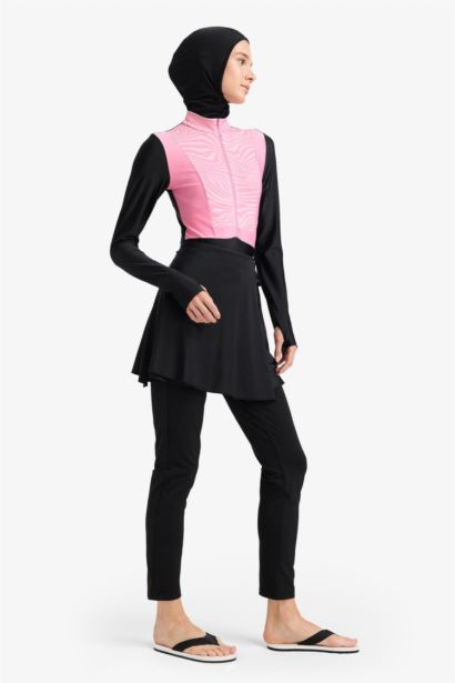 Regular Fit Quick Dry Printed 5 Piece Burkini Set