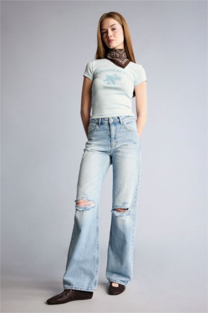 Yüksek Bel Straıght Wıde Pantolon