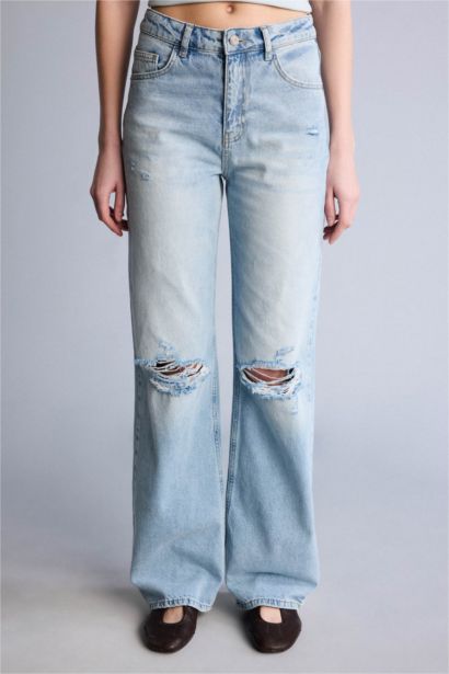 Yüksek Bel Straıght Wıde Pantolon