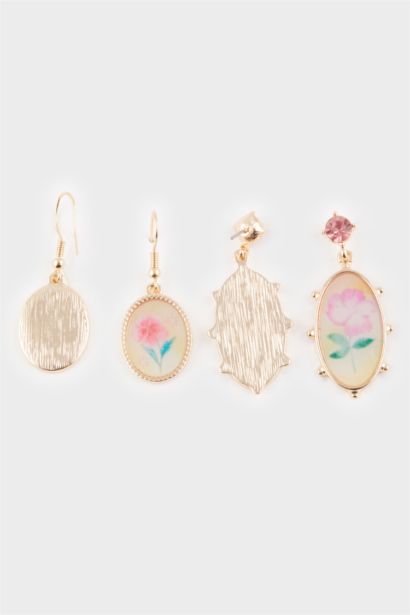 Woman 2 Piece Plate Earrings