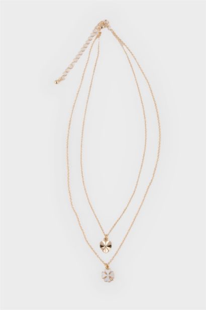 Woman 2 Piece Gold Necklace