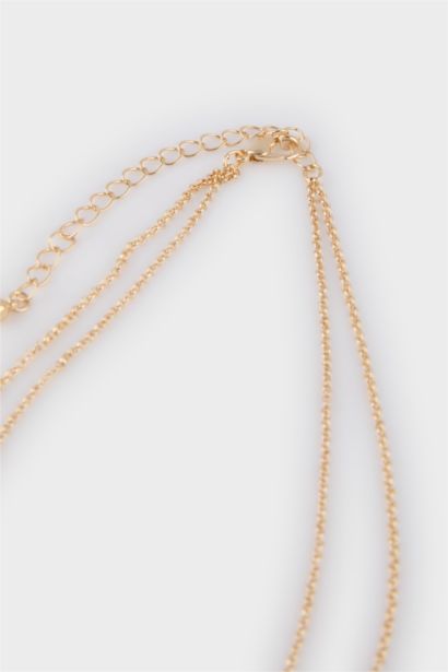 Woman 2 Piece Gold Necklace