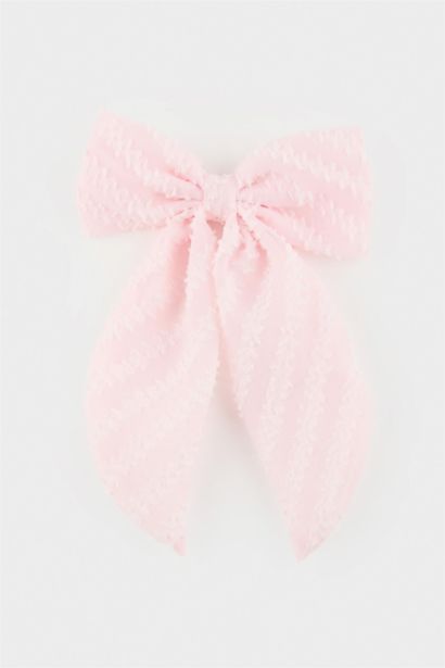 Детская заколка-клипса с разноцветной лентой