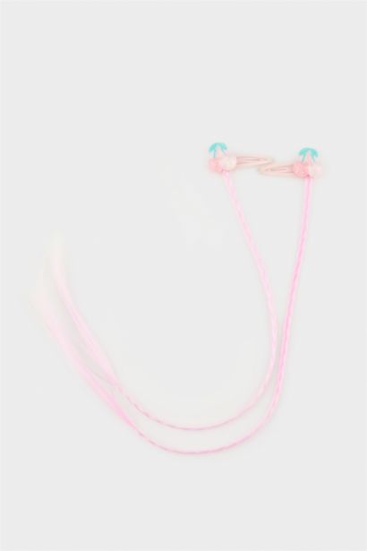 2'li Kiraz Motifli Saçlı Çıtçıtlı Toka Kız Çocuk