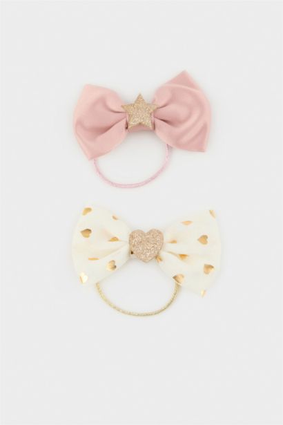 Девочковые резинки для волос с лентами, комплект из 2-х штук