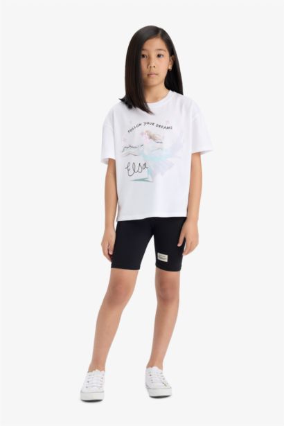 Girl Frozen Relax Fit Crew Neck Short Sleeve T-Shirt