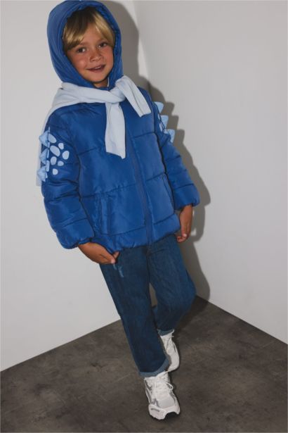 Baby Boy Zipper Hooded Puffer Jacket