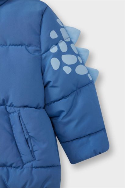 Baby Boy Zipper Hooded Puffer Jacket