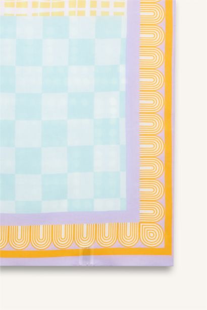 Fall in Love Regular Fit Palm Tree Patterned Cotton Beachwear