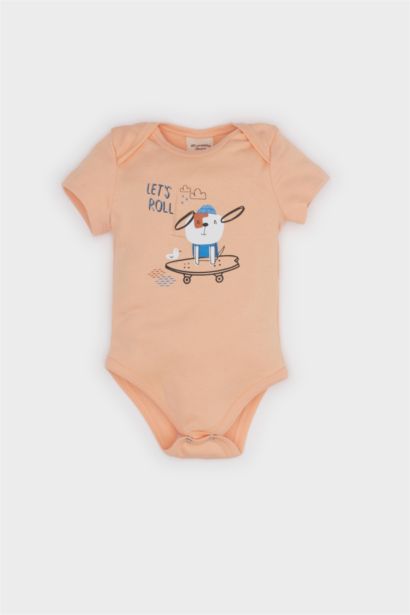 اوفر بيبي ولادي ردن طويل مضلع مطبوع قصة عادية