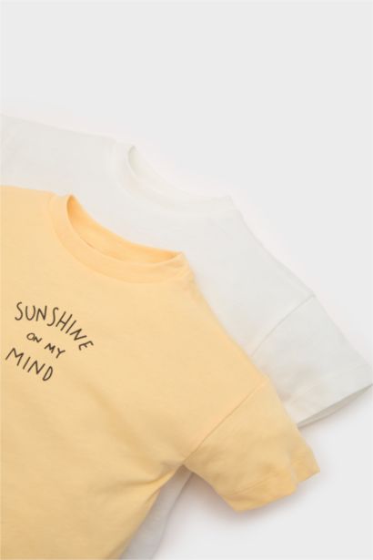 Baby Boy Dinosaur Printed Cotton 2 Piece T-Shirt