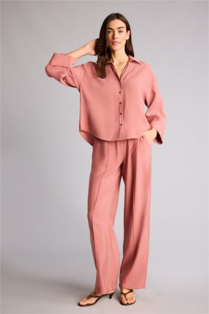 Wıde Leg Yüksek Bel Modal Pantolon