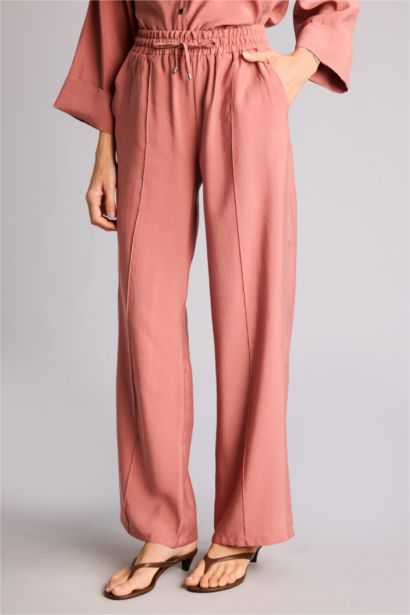 Wıde Leg Yüksek Bel Modal Pantolon