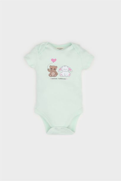 Baby Girl Short Sleeve Snap Body