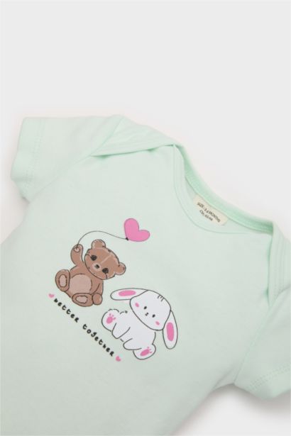Baby Girl Short Sleeve Snap Body