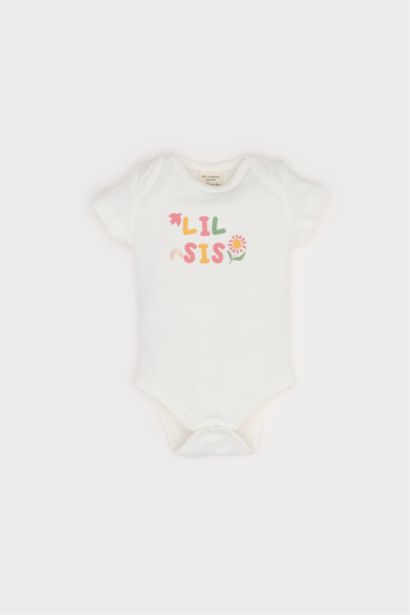 Baby Girl Short Sleeve Snap Body