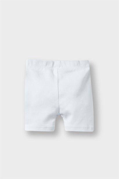 2'li Takım Baskılı Kısa Kollu Fitilli Kaşkorse Tişört Beli Lastikli Şort Kız Bebek