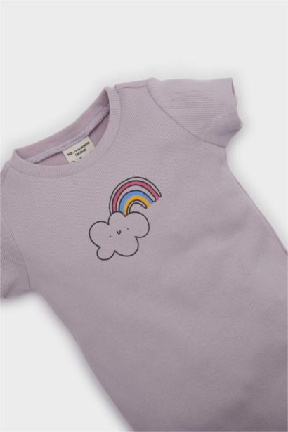 Ensemble Body imprimé arc-en-ciel et Short pour bébé fille