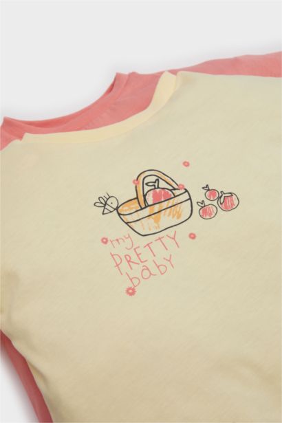 Lot de 2 T-shirts imprimés à manches courtes pour bébé fille