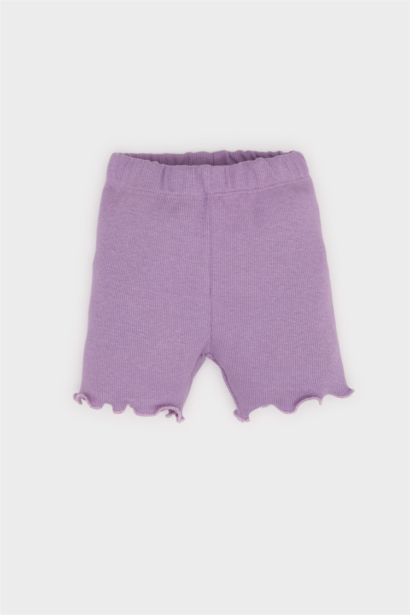 Baby Girl Ribbed Camisole Elastic Waist Shorts