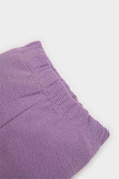 Baby Girl Ribbed Camisole Elastic Waist Shorts