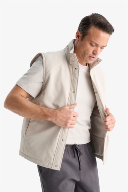 қалыпты пішім биік жаға мақта Жилет