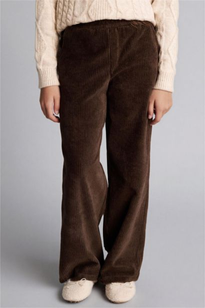 Pantalon en velours côtelé Wide Leg pour fille