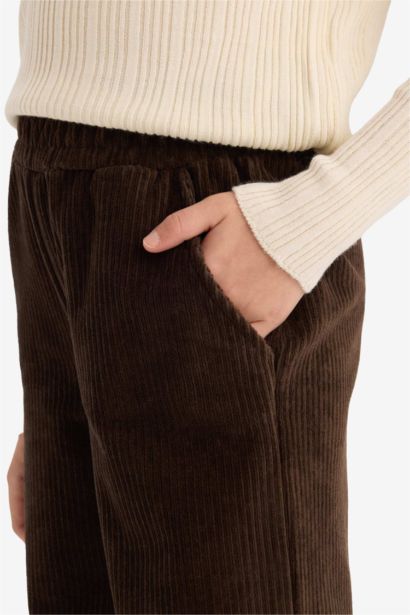 Girl Wide Leg Corduroy Trousers