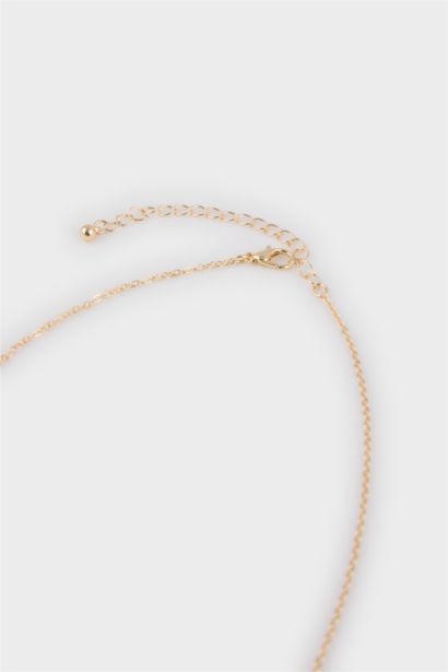 قلادة نسائي ذهبي فلورال