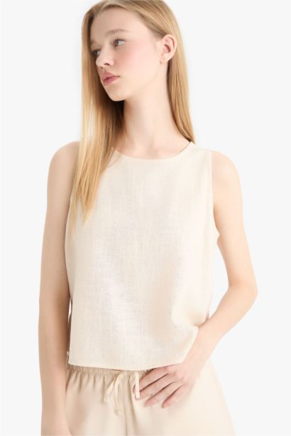 Coool қалыпты пішім с мойын Жеңсіз Блуза