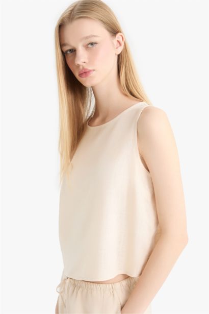 Coool қалыпты пішім с мойын Жеңсіз Блуза