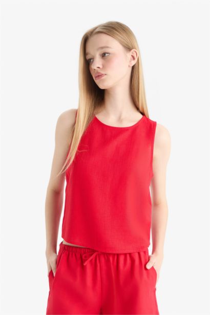 Coool қалыпты пішім с мойын Жеңсіз Блуза