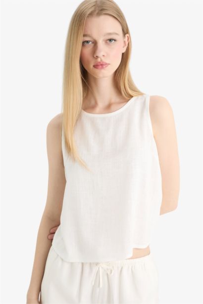 Coool қалыпты пішім с мойын Жеңсіз Блуза