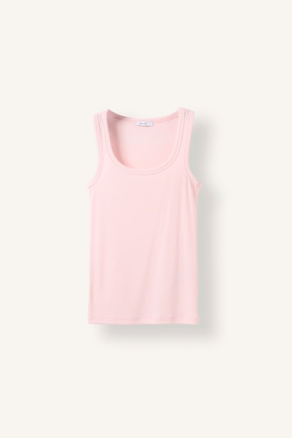 Slim Fit Basic Round Neck Ribbed Camisole Top
