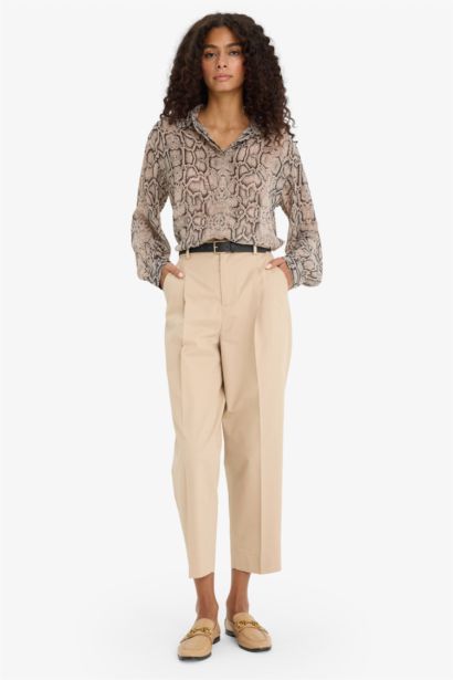 Chemise en mousseline imprimée à manches longues