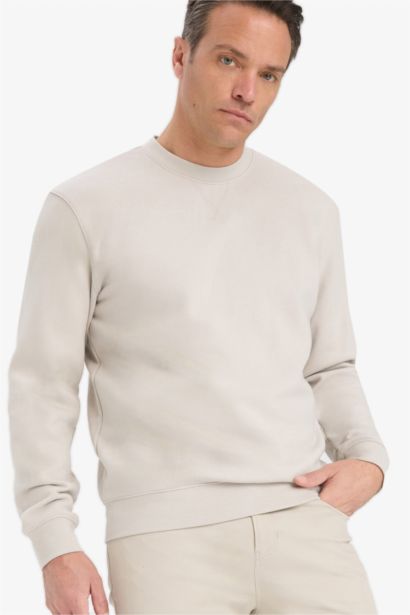 Cotton Regular Fit Crew Neck Sweatshirt
