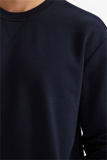 Regular Fit Cotton Basic Sweatshirt