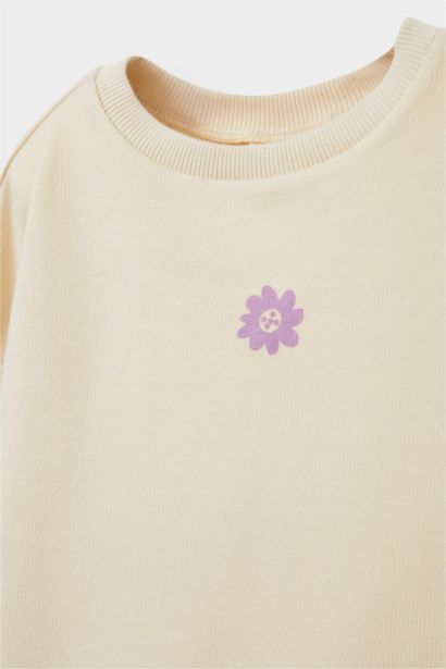 Baby Girl Regular Fit Crew Neck Floral Sweatshirt