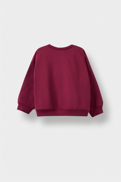 Sweatshirt imprimé à col rond pour bébé fille