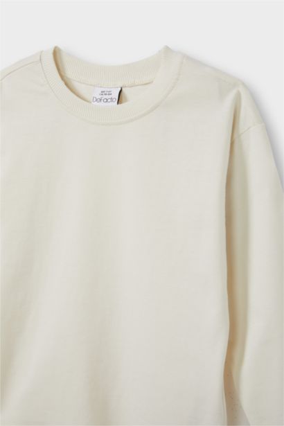 تيشيرت سادة ولادي ردن طويل قصة عادية بياخة مستديرة