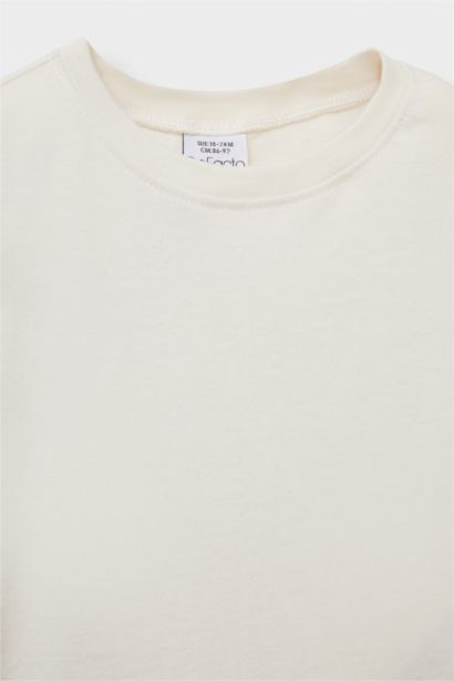 تيشيرت بيبي بناتي ردن طويل قصة عادية بياخة مستديرة