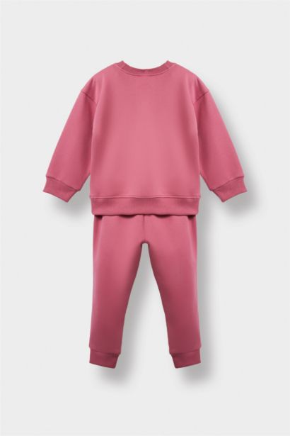 Baby Girl Soft Fleece Inside Sweatshirt Sweatpants 2 Piece Set